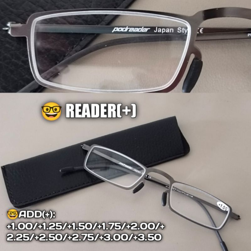 PR 361 แว่นตาอ่านหนังสือ podreader ขาลวดเล็กพกง่าย แว่นสายตายาว แว่นยาว สายตายาว