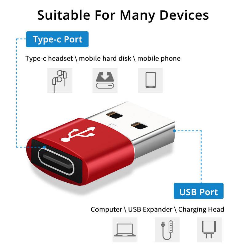 อะแดปเตอร์แปลงข้อมูล USB 3.0 เป็น USB C ตัวผู้ เป็น Type-C ตัวเมีย OTG OTG