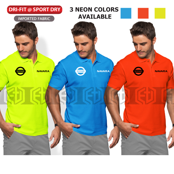 สีนีออน Navara 4WD Nissan T เสื้อ Polo Dry Fit Car Motorsport ไมโครไฟเบอร์แฟชั่นสบายๆ Baju Kolar Sul