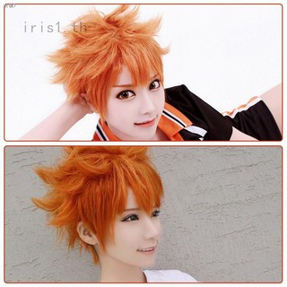 Cute Hot Haikyuu Karasuno Hinata Shouyou Cosplay Wig Orange Short Hair Wigs