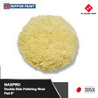 Naxpro Double Side Polishing Wool Pad 8  ขนแกะละเอียด สำหรับขัดรถยนต์ ฟรี Adapter