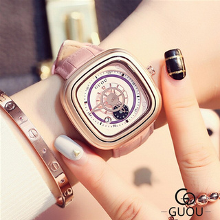 GUOU 8150  Luxury Rectangle Women Watches  Brand  New Stylish  Ladies Quartz Wristwatch Clock Hot Relogio Feminino