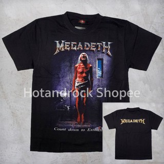 เสื้อยืดโอเวอร์ไซส์เสื้อวง  Megadeth TDM 1544 HOTANDROCKS-3XL