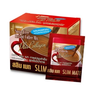 slim mate sugar free instant coffee mix plus collagen