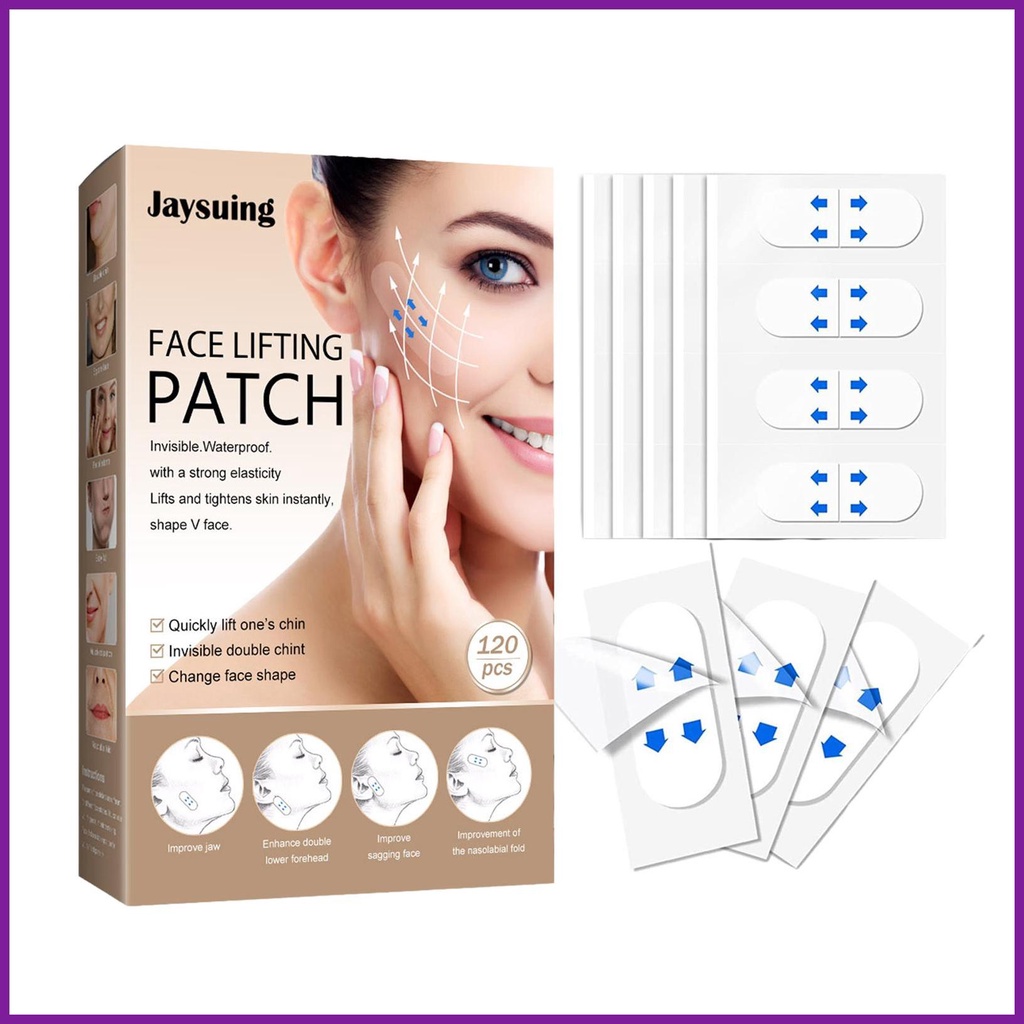 120 ชิ้น Face Lift เทป 120 ชิ้น Face Lift สติกเกอร์ Facelift เทปสําหรับ Instant Face ที่มองไม่เห็น L