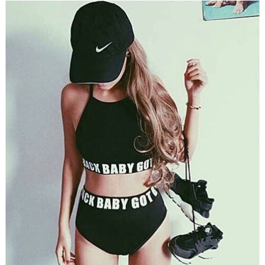 ชุดว่ายน้ำ BABY GOT BACK บรามีฟอง กางเกงเอวสูง (267) #4