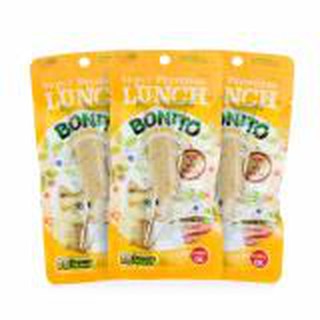 Bonito โบนิโต้ ปลาทูน่าแท่งเกาหลีเสริมทอรีน รสปลาคัตสึโอบูชิ (เหลือง) แพ็ค 3 ซอง รสไก่ซาซามิ ขนมเสริมความสุข