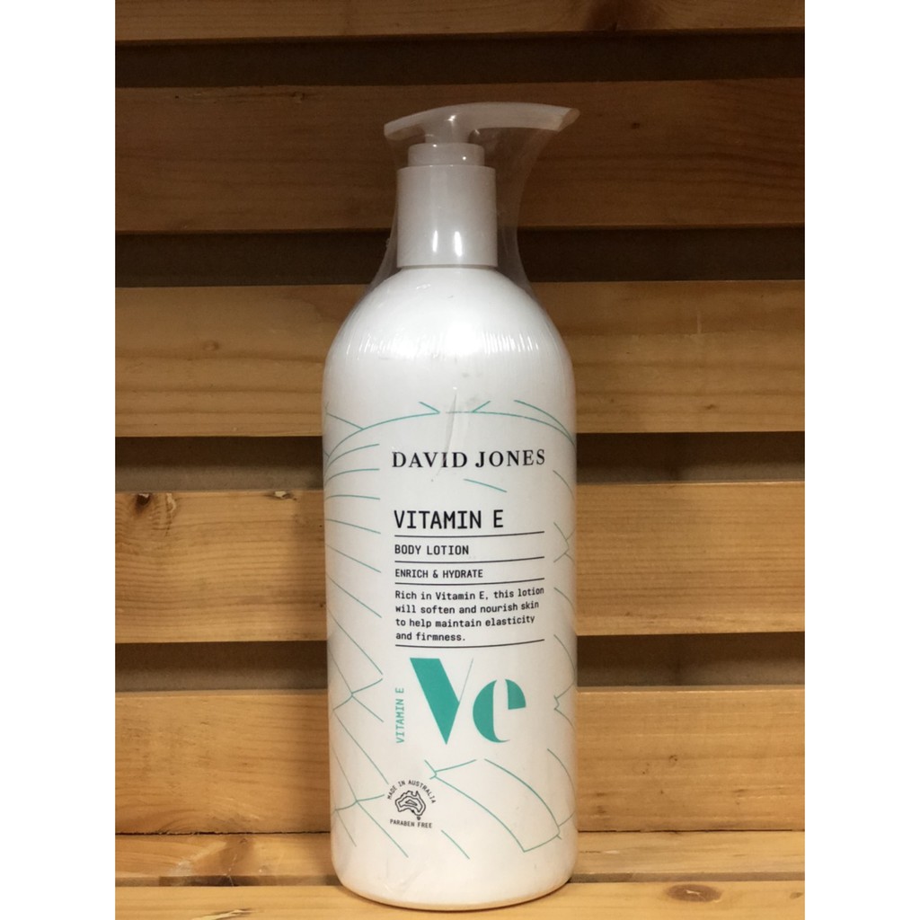 DAVID JONES BEAUTY เดวิด โจนส์ บอดี้โลชั่น วิตามินอี VITAMIN E BODY LOTION 500ML