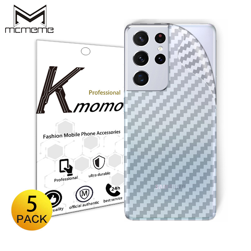 [ซื้อ 1 รับ 4] ฟิล์มรอบตัวเครื่องด้านหลังของ Samsung Galaxy S25 S24 FE S23 Ultra S22 S21 Plus S21+ 5G คาร์บอนไฟเบอร์ Back