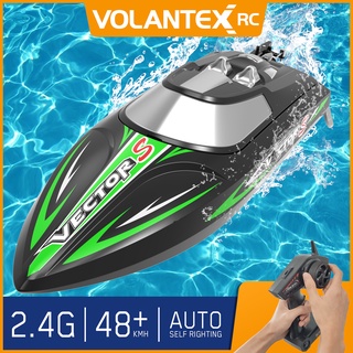 Volantex เรือบังคับวิทยุ ไร้แปรงถ่าน ความเร็วสูง 2.4GHZ 48kmh Brushless Auto Self-Righting Roll Back Low Battery Protection for Lake/Pool 797-4 RTR