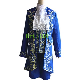 Beauty and Beast cos clothing mens blue movie role-playing clothing Beast Prince dress clothing spot quality assurance KG5P