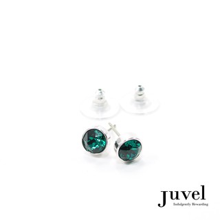 ต่างหูJuvel Amethyst 0.8 Earrings สี: มรกต