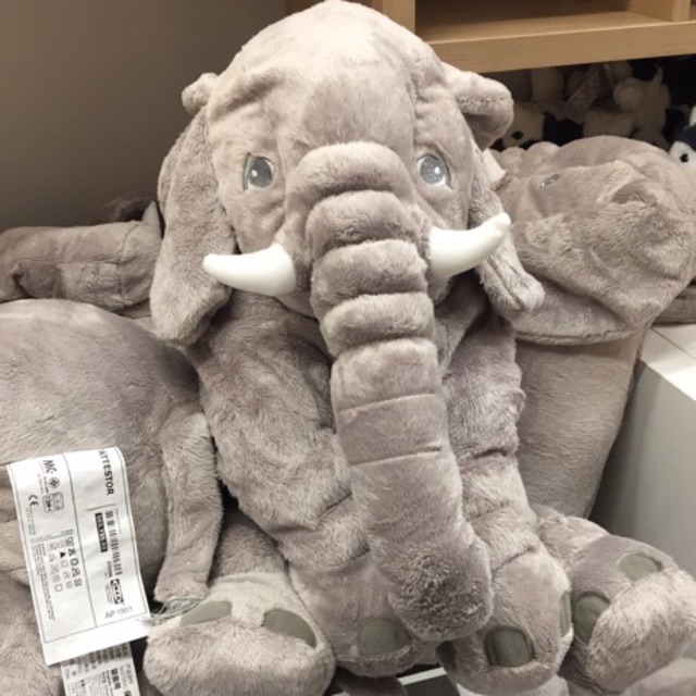 ตุ๊กตาช้างอิเกีย ตัวใหญ่ นุ่มๆ สีเทา 60 cm. แท้ จาก IKEA