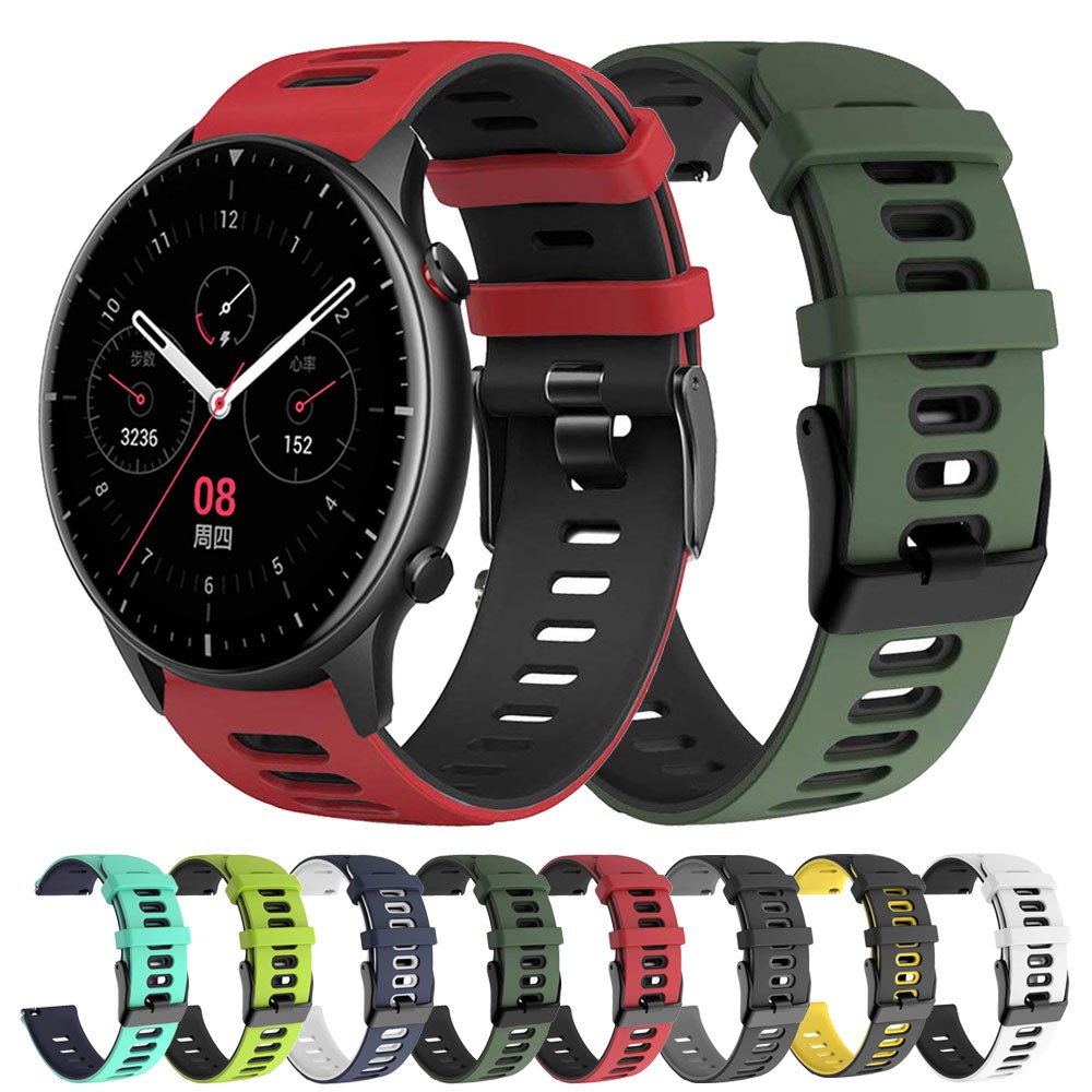 สายซิลิโคนทดแทนสําหรับ Amazfit GTR 4 3 Pro 2 / Balance 2 3 Ultra / Cheetah Pro / GTR Mini / Active 2