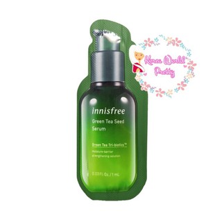 [Sep โค้ด 2JZNDG ลด 75B ขั้นต่ำ 300B วันที่ 1-30 ก.ย.2566] [รุ่นใหม่ 2021] Innisfree Green tea seed serum 1ml เซรั่มเพิ่มความชุ่มชื้นผสานประสิทธิภาพของน้ำชาเขียว Beauty Green tea