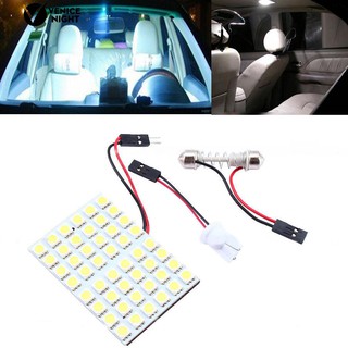 * SMD 48LEDs T10 4W 12V ไฟภายในรถแผงด้านข้างสีขาวไฟ LED Dome