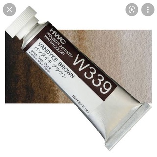 Vandyke Brown W339/WW139 Series A 15/60ml สีน้ำ โฮลเบน (โฮลุเบน) Holbein Artist Watercolor ホルベイン水彩絵具