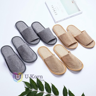 📦 พร้อมส่ง รองเท้าใส่ในบ้าน slipper เกรดโรงแรม 5 ดาว ⭐️ คุณภาพดี แบบเปิดเท้า/หุ้มเท้า hc99 uk99