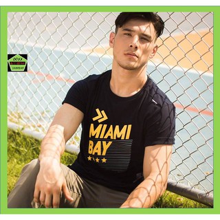 Miami bay เสื้อคอกลม ชาย รุ่น Swish สีกรม