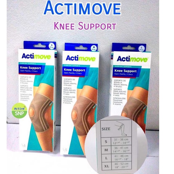Actimove Knee Support // อุปกรณ์พยุงหัวเข่า ชนิดเปิดหัวเข่า เสริมแกนพยุงด้านข้าง 4 แกน