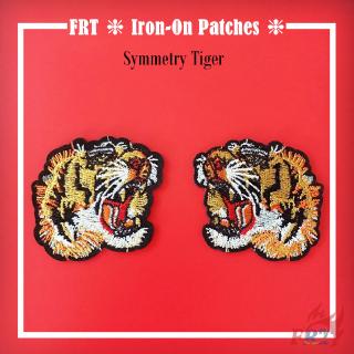 ☸ Animals - Symmetry Tiger Patch ☸ 1Pc Cute Cartoon Diy Sew on Iron on Badges Patches （Symmetry - Series 02）