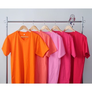 เสื้อยืดสีพื้น Cotton 100% "ผ้านุ่ม ใส่สบาย" มีเก็บปลายทาง