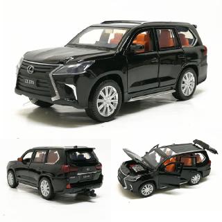 โมเดลรถยนต์เหล็ก 1:32 lexus lx 570 6 ประตูพร้อมกล่อง