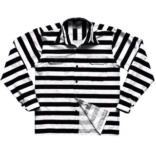 Prisoner Long Sleeve shirt เสื้อเชิ้ตลายทางแขนยาว.