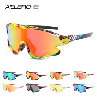 2021 ใหม่ AIELBRO แว่นตากันแดดแฟชั่นสําหรับ Unisex มีสีสันเหมาะกับการเล่นกีฬาขับขี่ Uv400