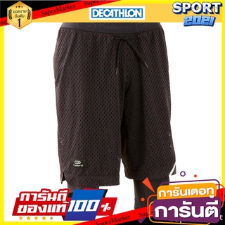 กางเกงวิ่งขาสั้นระบายอากาศได้ดีสำหรับผู้ชายรุ่น RUN DRY + (สีดำ) Mens breathable and breathable running shorts RUN DRY