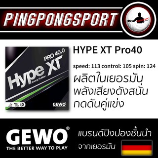 Pingpongsport ยางปิงปอง Gewo Hype XT Pro 40.0 (Made in Germany)