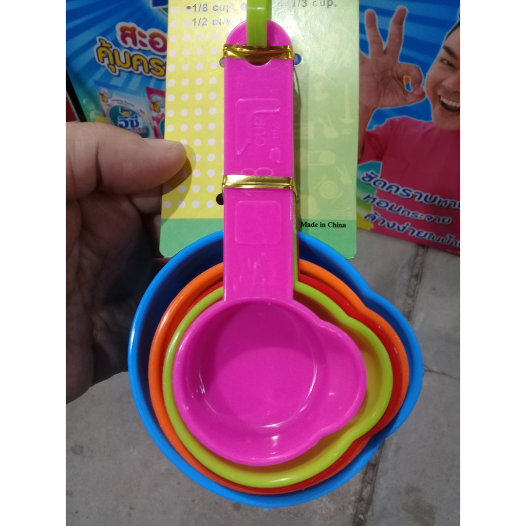 สมบุญ ถ้วยตวง 5 ชิ้น/แพค 1/8 cup, 1/4 cup, 1/3 cup, 1/2 cup, 1cup