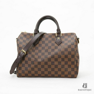 LOUIS VUITTON SPEEDY BAND 30 BROWN DAMIER CANVAS SHW