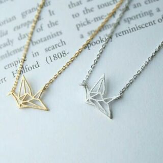 สร้อยคอนกกระดาษ • Origami Bird Necklace