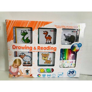 แผ่นคำศัพท์ภาษาอังกฤษ ระบายสี Drawing&amp;Reading