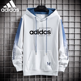 Adidas ของแท้ 100% เสื้อกันหนาว มีฮู้ด ปักลายตัวอักษร มัดย้อม แฟชั่น สําหรับผู้ชาย คู่รัก