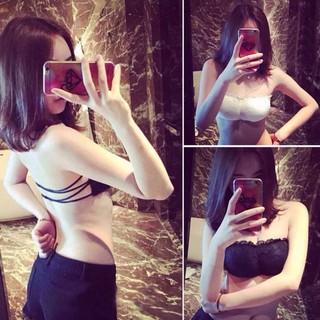 Spandex Strapless Bra เสื้อชั้นในลูกไม้เซ็กซี่สำหรับผู้หญิง