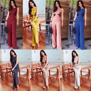 Jumpsuit ชุดจั้มสูทแขนกุดขายาว WS8388