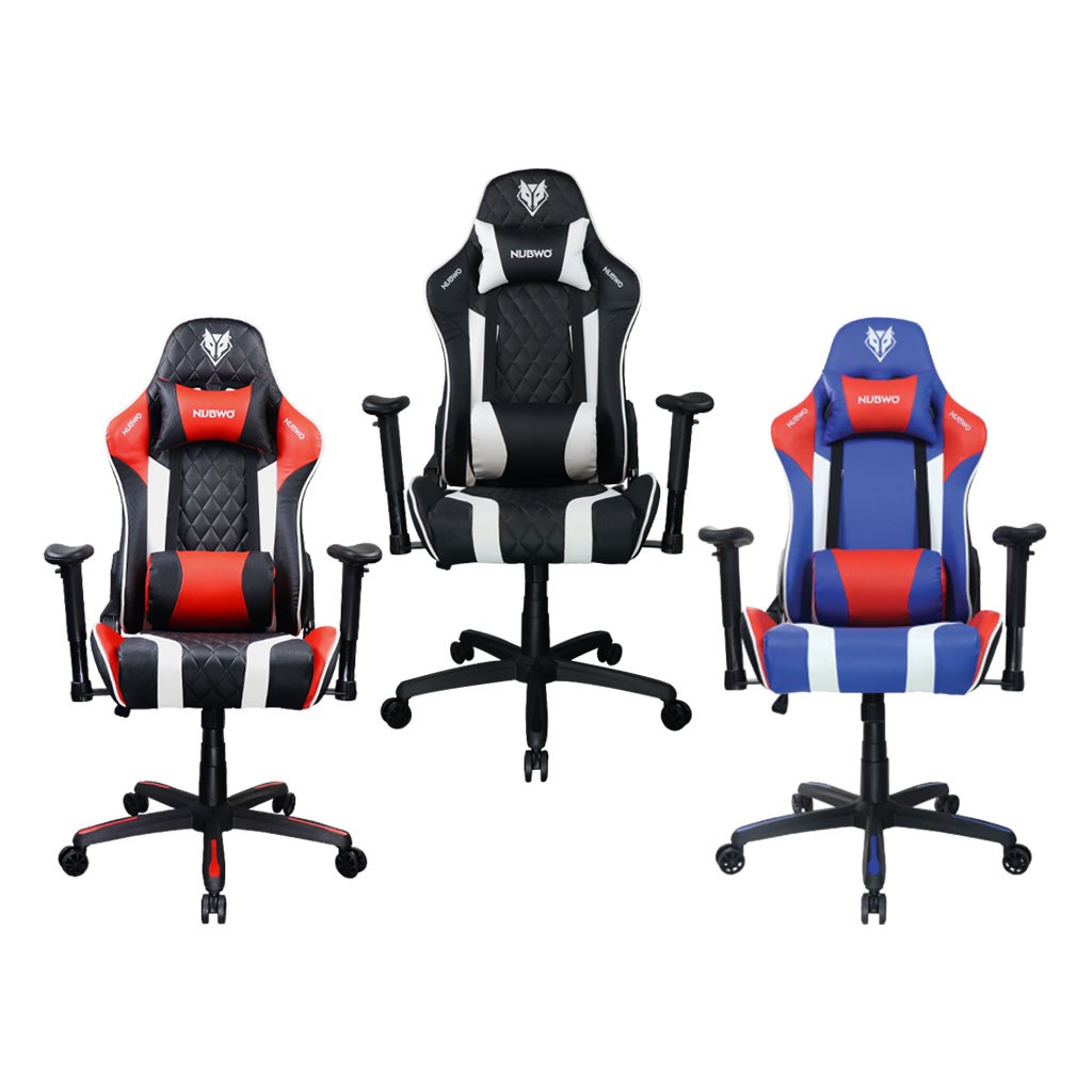 NUBWO CH-019 เก้าอี้เกมมิ่ง Gaming Chair - สีแดง,สีขาว,สีน้ำเงิน,สีดำ