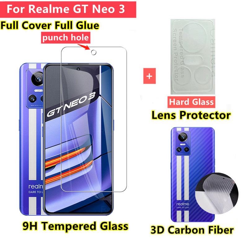 ฟิล์มกระจก Realme GT NEO3 NEO 3 3T NEO2 Realme GT 2 Pro ล์มกระจกนิรภัยกันรอยหน้าจอ 3 In 1 กันรอยเลนส์กล้อง Realme GT Master Edition เนื้อแมตต์ สําหรับ