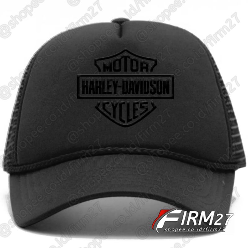 หมวก Harley Davidson Full Black Trucker/Net
