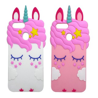 3D Cute Cartoon Unicorn Soft Silicone Case OPPO F1S/F3/F5/F7/F9/F9Pro/Neo9/A83/A37/A79/A59/A77/A73/A71/A57/A31/A5/A3s