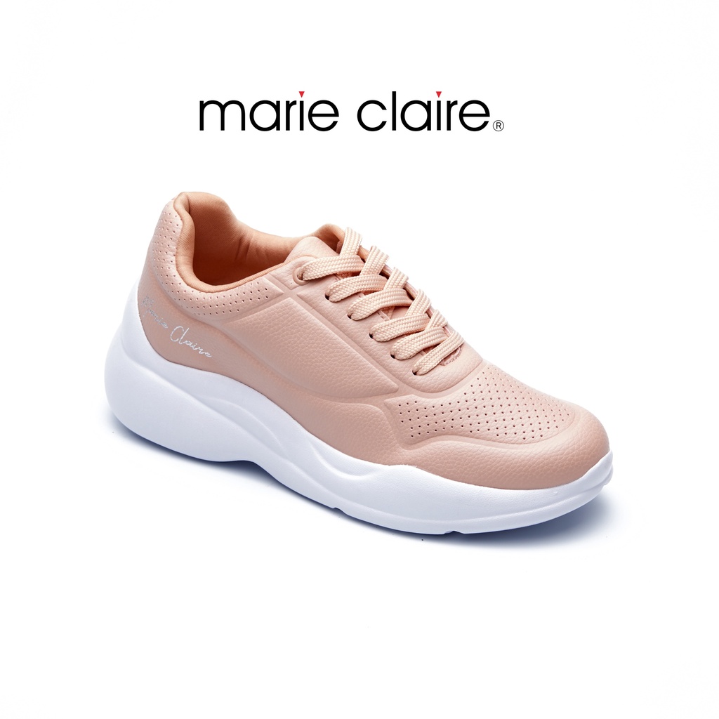 Bata บาจา ยี่ห้อ Marie Claire GENTLE RETRO รองเท้าผ้าใบ สนีคเคอร์ เสริมส้น สูง 2.5 นิ้ว สำหรับผู้หญิง รุ่น Delice สีชมพู 5705065