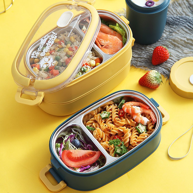304 stainless steel insulated lunch box thermal Bento box fast food ...