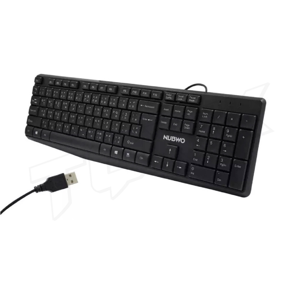 Nubwo NK-39 / NK-42 Business Keyboard คีย์บอร์ด ขนาดบาง เบา เหมาะกับงานออฟฟิศ แป้นพิม ไทย-อังกฤษ พร้อมส่ง!!