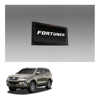 กรอบป้าย ABS สีดำ 2 ชิ้น ของแท้ สำหรับ โตโยต้า Toyota ฟอร์จูนเนอร์ Fortuner SUV ปี 2015 2016 2017 2018 2019