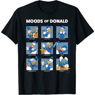 เสื้อยืดผ้าฝ้ายพรีเมี่ยม เสื้อยืด พิมพ์ลาย Disney Mickey And Friends Moods Of Donald Duck สําหรับผู้ชาย