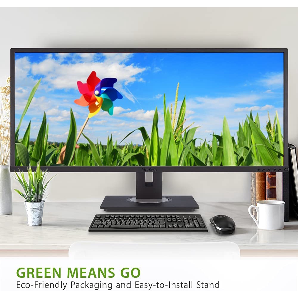 ViewSonic VG3456 34" 21:9 UltraWide WQHD 1440p Monitor with Ergonomics ...