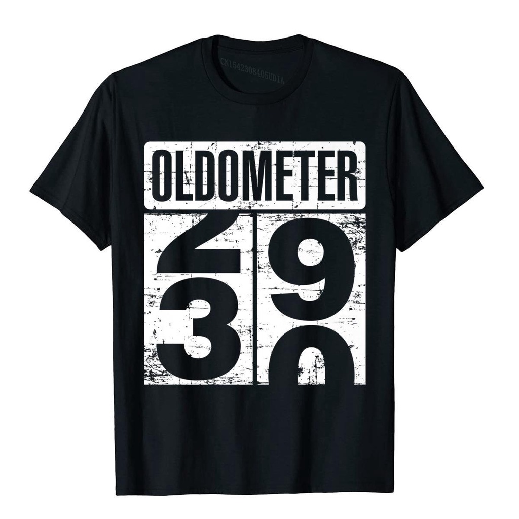 เสื้อยืดผ้าฝ้ายพิมพ์ลายแฟชั่น เสื้อยืดผ้าฝ้าย แขนสั้น พิมพ์ลาย Oldometer 29-30 Funny 30th Birthday 3