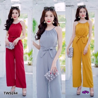 Jumpsuit จั๊มสูทยาวสายเดี่ยวคล้องคอ  NI9244